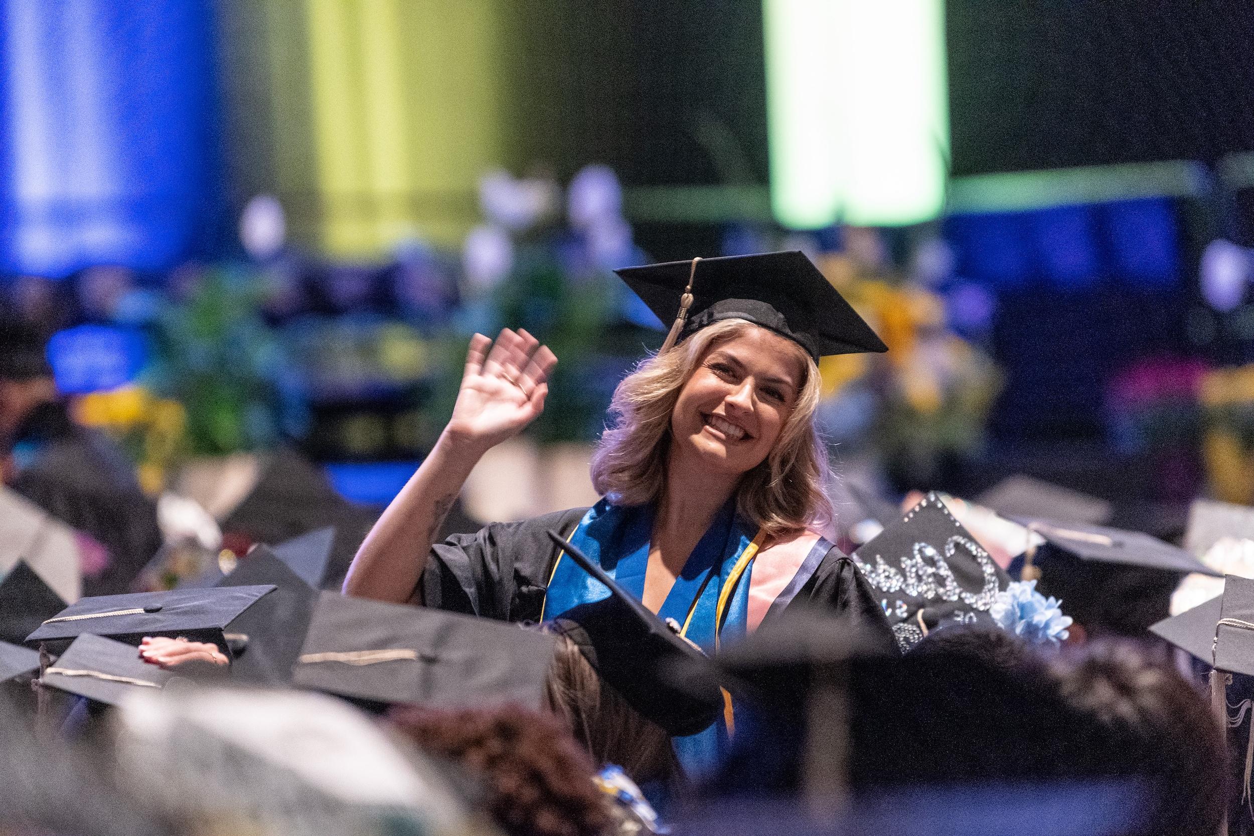 Student from the College of Social Sciences Commencement. 